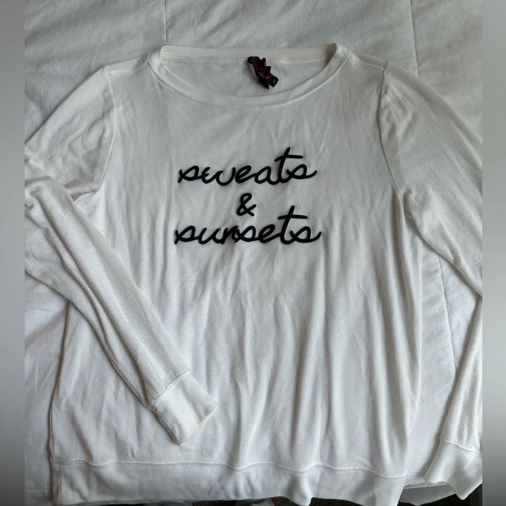 Betsey Johnson Sweats + Sunsets Sweater, Size M